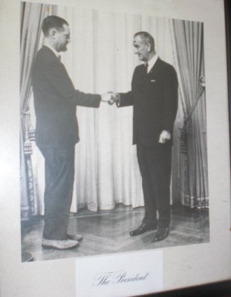 Fred Darvill with President Johnson